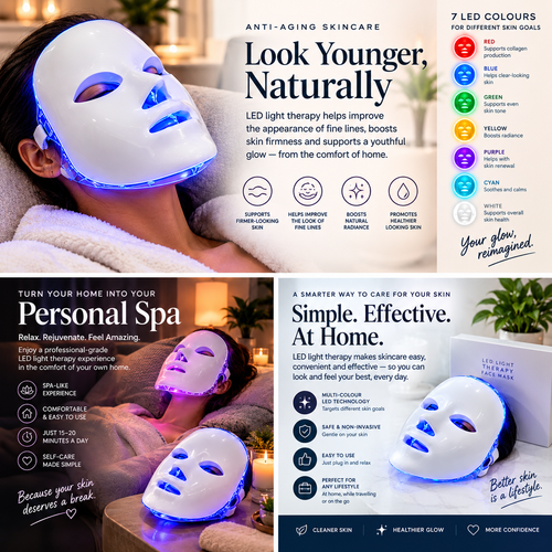 7 COLOR LED LIGHT THERAPY FACIAL MASK